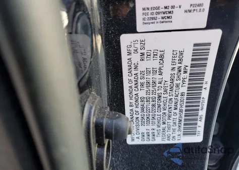 2015 Honda Cr-V Ex z USA, uszkodzony, nr VIN 2HKRM3H58FH530189